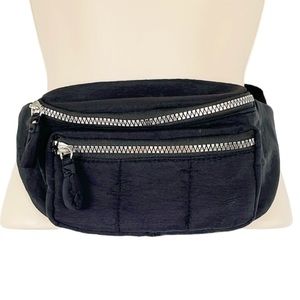 Primark black adjustable length zip closure belt bag